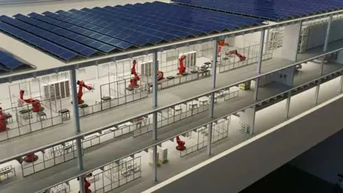 نمایی از شرکت gigafactory تسلا