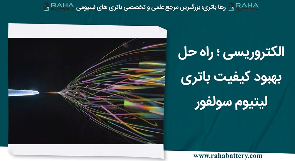 بنر مقاله الکتروریسی ؛ راه حلی ساده برای بهبود کیفیت باتری های لیتیوم سولفور - رها باتری