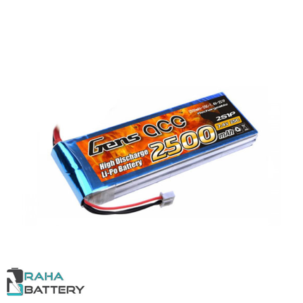باتری لیتیوم پلیمر 2 سل 2500 میلی آمپر - رها باتری