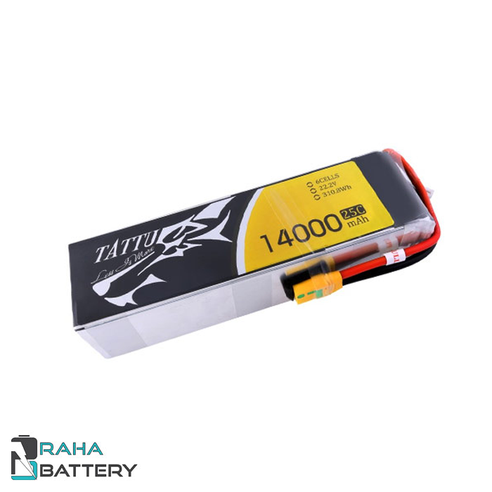 Tattu-14000-mAh-25c-6-Cell-Lithium-Polymer-Battery-021107-e1707731881166.png باتری لیتیوم پلیمر 6 سل 14000 میلی آمپر - رها باتری