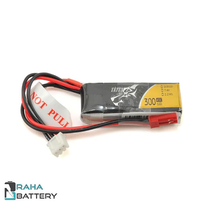 lithium-300-2cell-45c-021124.jpg باتری لیتیوم پلیمر 2 سل 300 میلی آمپر - رها باتری