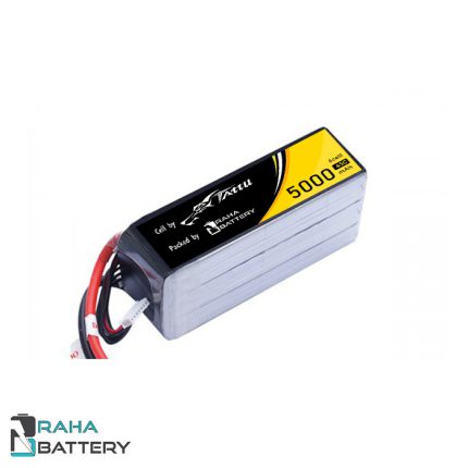 باتری لیتیوم پلیمر 6 سل tattu 5000 mAh 45c