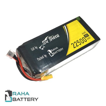 باتری لیتیوم پلیمر 6 سل Tattu 22500mAh 25C