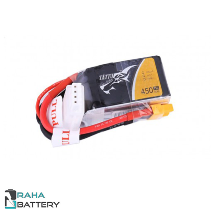 باتری لیتیوم پلیمر 4 سل Tattu 450mAh 75C