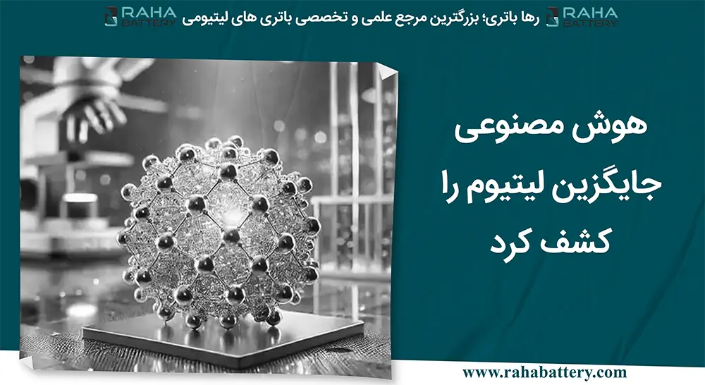 بنر مقاله هوش مصنوعی جایگزین لیتیوم را کشف کرد - رها باتری