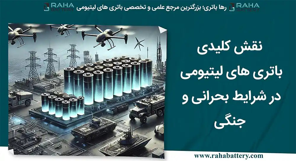 بنر مقاله نقش کلیدی باتری های لیتیومی در شرایط بحرانی و جنگی - رها باتری