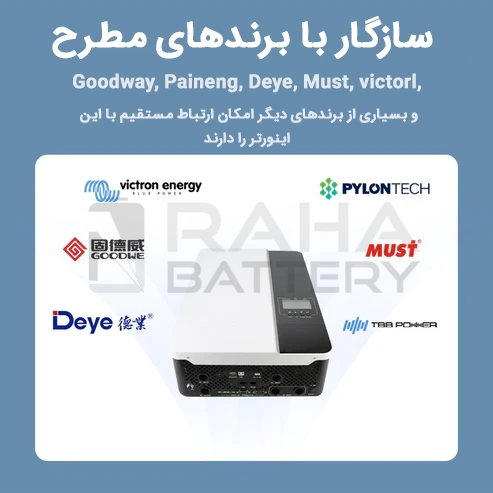 سازگاری BMS هوشمند 200 آمپر 16 سل با برندهای مطرح