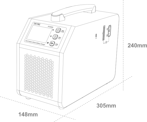 ابعاد شارژر PC3020