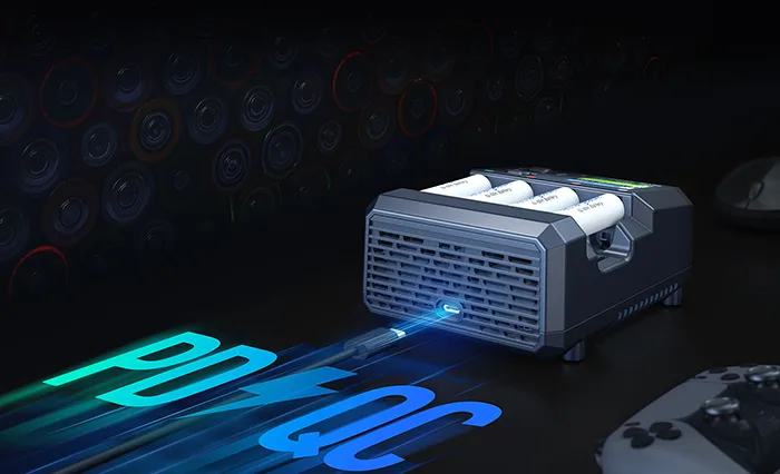 PD/QC در شارژر باتری NC3000 Pro