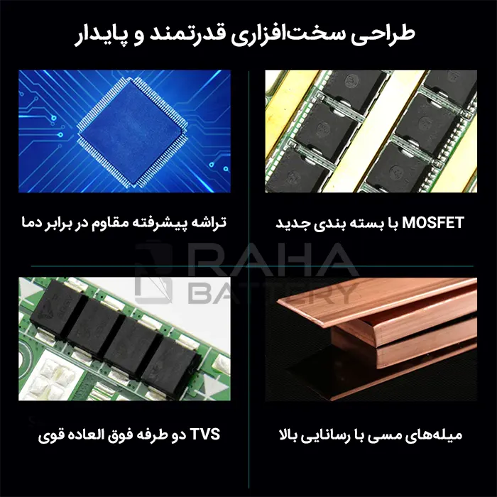 طراحی سخت افزاری دقیق در ماژول BMS هوشمند باتري ليتيومي