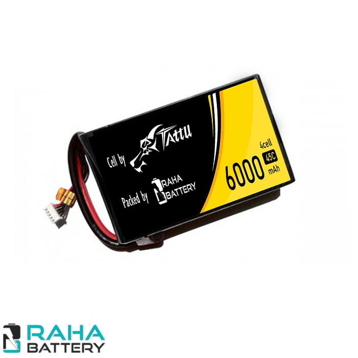 4s-6000mah-45c-lipo-profile باتری لیتیوم پلیمر 6000 میلی آمپر 4 سل tattu - رها باتری